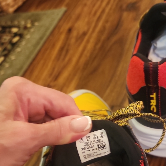 PUMA TRC Colorful Sneakers NWOT  with Yellow and Red Accents